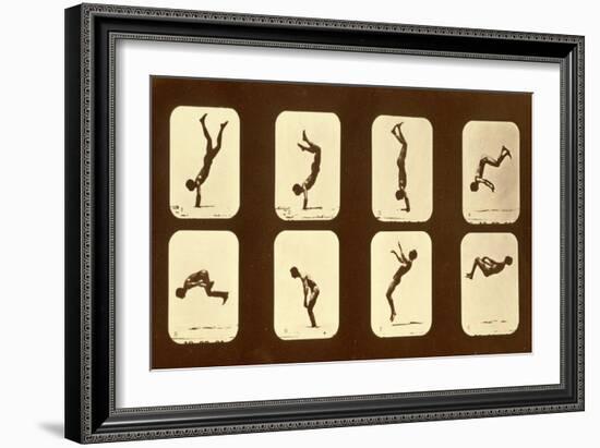 Athletes. Irregular from 'Animal Locomotion' Series, C.1881-Eadweard Muybridge-Framed Giclee Print