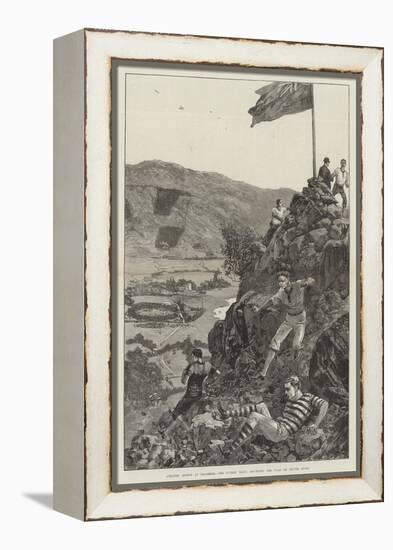 Athletic Sports at Grasmere, the Guides' Race, Rounding the Flag on Silver Howe-William Heysham Overend-Framed Premier Image Canvas