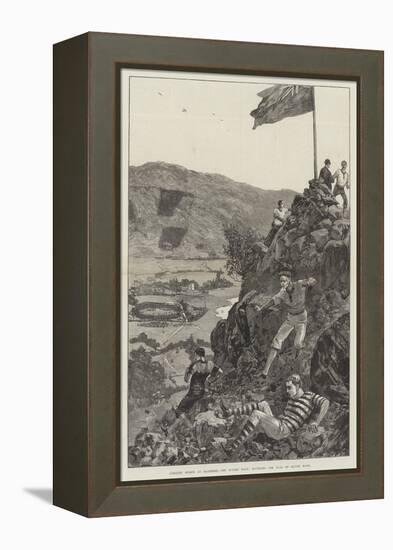 Athletic Sports at Grasmere, the Guides' Race, Rounding the Flag on Silver Howe-William Heysham Overend-Framed Premier Image Canvas