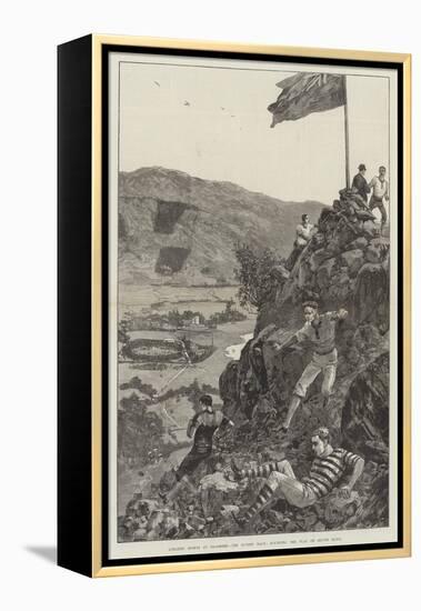 Athletic Sports at Grasmere, the Guides' Race, Rounding the Flag on Silver Howe-William Heysham Overend-Framed Premier Image Canvas