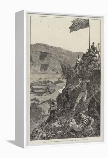 Athletic Sports at Grasmere, the Guides' Race, Rounding the Flag on Silver Howe-William Heysham Overend-Framed Premier Image Canvas