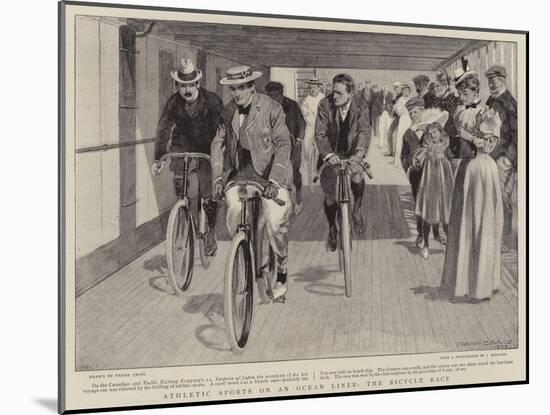 Athletic Sports on an Ocean Liner, the Bicycle Race-Frank Craig-Mounted Giclee Print