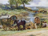 Gypsy Encampment, Appleby, 1919-Atkinson-Giclee Print