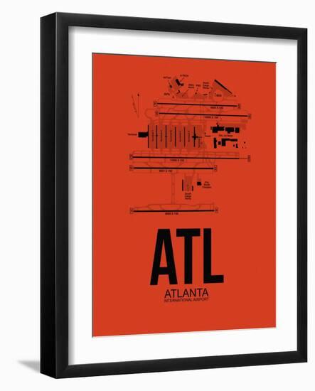 ATL Atlanta Airport Orange-NaxArt-Framed Art Print