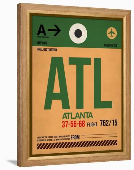 ATL Atlanta Luggage Tag 1-NaxArt-Framed Stretched Canvas