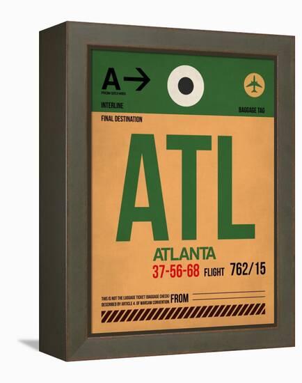 ATL Atlanta Luggage Tag 1-NaxArt-Framed Stretched Canvas