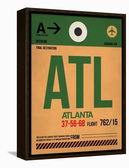 ATL Atlanta Luggage Tag 1-NaxArt-Framed Stretched Canvas