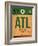 ATL Atlanta Luggage Tag 1-NaxArt-Framed Art Print