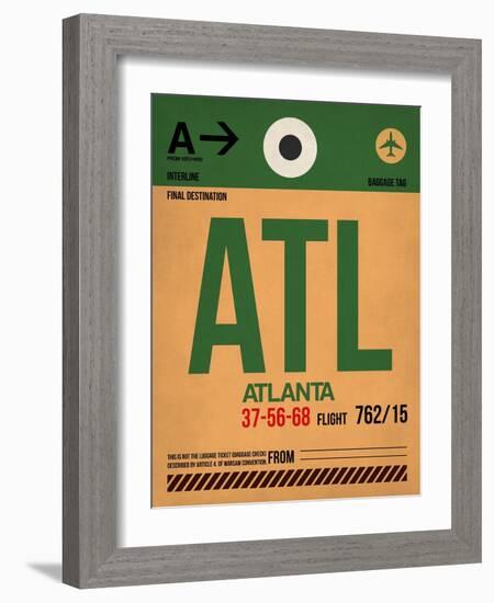 ATL Atlanta Luggage Tag 1-NaxArt-Framed Art Print