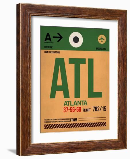 ATL Atlanta Luggage Tag 1-NaxArt-Framed Art Print