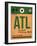 ATL Atlanta Luggage Tag 1-NaxArt-Framed Art Print