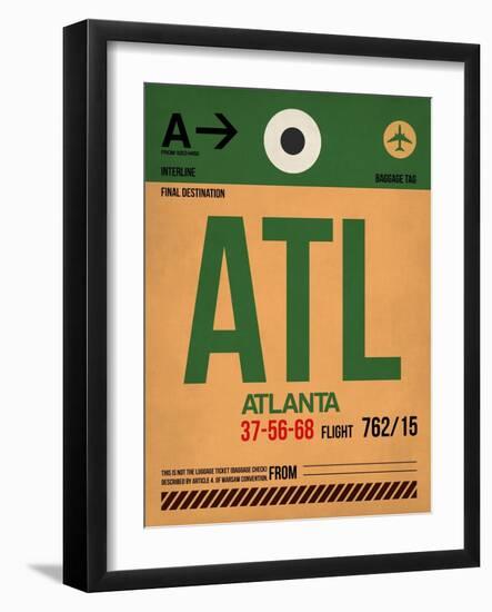 ATL Atlanta Luggage Tag 1-NaxArt-Framed Art Print