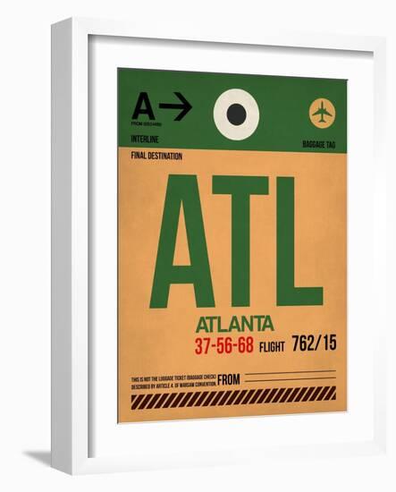 ATL Atlanta Luggage Tag 1-NaxArt-Framed Art Print