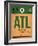 ATL Atlanta Luggage Tag 1-NaxArt-Framed Art Print