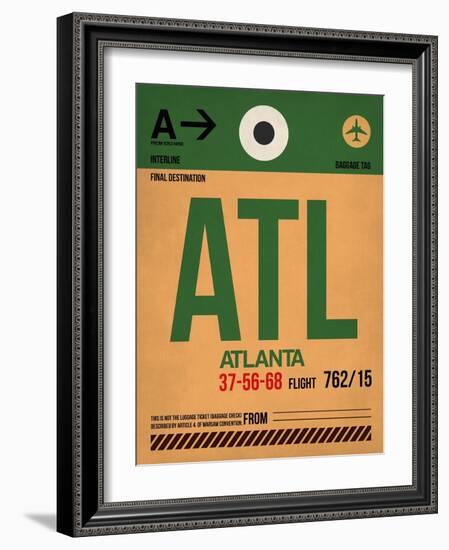 ATL Atlanta Luggage Tag 1-NaxArt-Framed Art Print