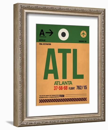 ATL Atlanta Luggage Tag 1-NaxArt-Framed Art Print