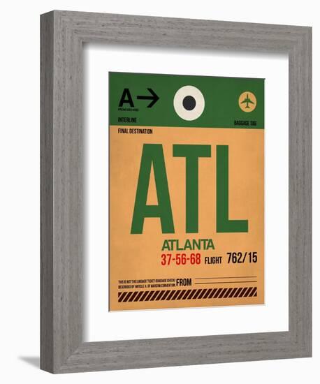 ATL Atlanta Luggage Tag 1-NaxArt-Framed Art Print