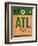 ATL Atlanta Luggage Tag 1-NaxArt-Framed Art Print