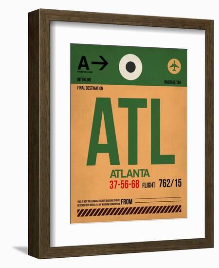 ATL Atlanta Luggage Tag 1-NaxArt-Framed Art Print