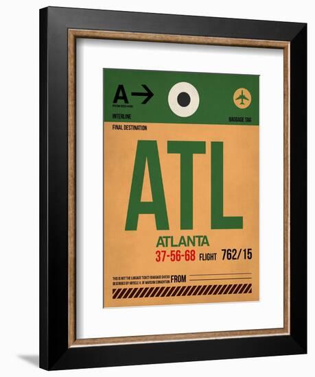 ATL Atlanta Luggage Tag 1-NaxArt-Framed Art Print