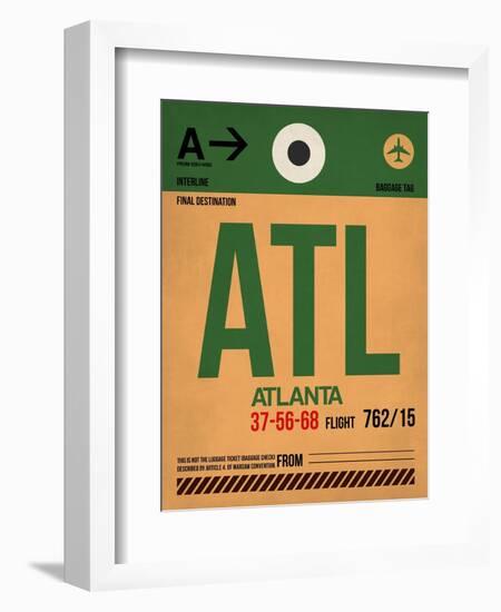 ATL Atlanta Luggage Tag 1-NaxArt-Framed Art Print