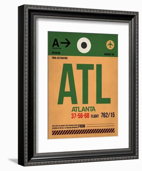 ATL Atlanta Luggage Tag 1-NaxArt-Framed Art Print