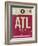 ATL Atlanta Luggage Tag 2-NaxArt-Framed Premium Giclee Print