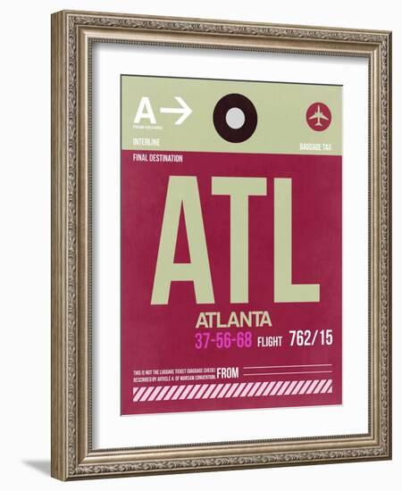 ATL Atlanta Luggage Tag 2-NaxArt-Framed Premium Giclee Print