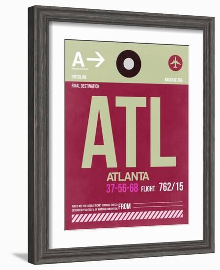 ATL Atlanta Luggage Tag 2-NaxArt-Framed Premium Giclee Print