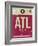 ATL Atlanta Luggage Tag 2-NaxArt-Framed Art Print