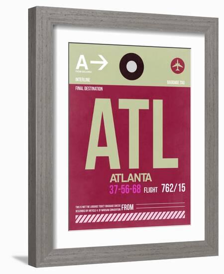 ATL Atlanta Luggage Tag 2-NaxArt-Framed Art Print