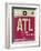 ATL Atlanta Luggage Tag 2-NaxArt-Framed Art Print