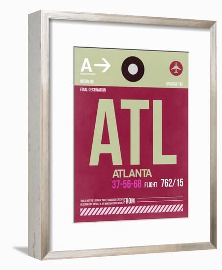 ATL Atlanta Luggage Tag 2-NaxArt-Framed Art Print