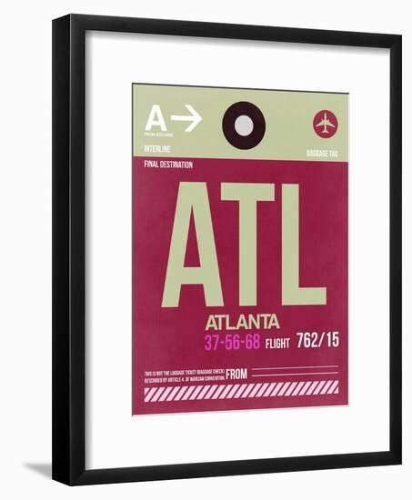 ATL Atlanta Luggage Tag 2-NaxArt-Framed Art Print