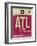 ATL Atlanta Luggage Tag 2-NaxArt-Framed Art Print