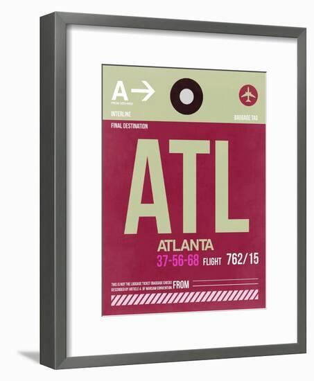 ATL Atlanta Luggage Tag 2-NaxArt-Framed Art Print