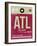 ATL Atlanta Luggage Tag 2-NaxArt-Framed Art Print