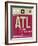 ATL Atlanta Luggage Tag 2-NaxArt-Framed Art Print