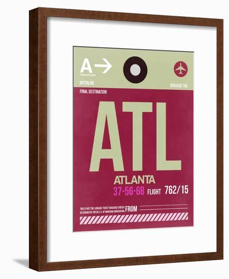 ATL Atlanta Luggage Tag 2-NaxArt-Framed Art Print