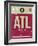 ATL Atlanta Luggage Tag 2-NaxArt-Framed Art Print