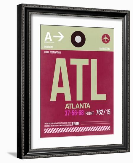 ATL Atlanta Luggage Tag 2-NaxArt-Framed Art Print