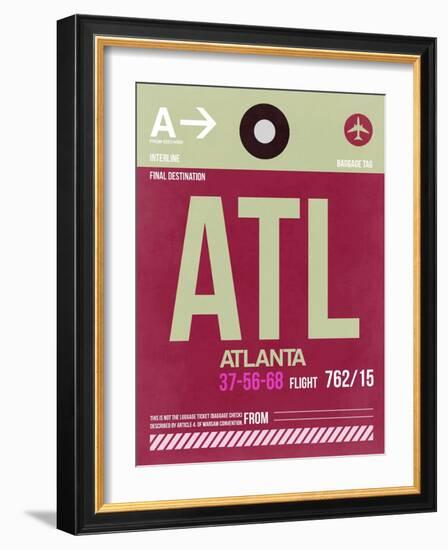 ATL Atlanta Luggage Tag 2-NaxArt-Framed Art Print