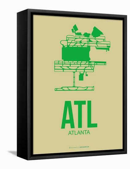 Atl Atlanta Poster 1-NaxArt-Framed Stretched Canvas