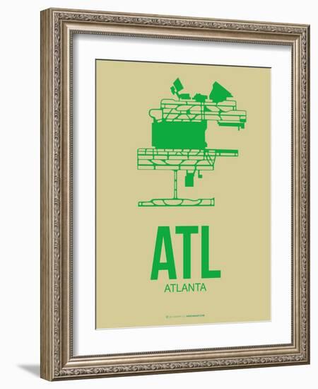 Atl Atlanta Poster 1-NaxArt-Framed Art Print