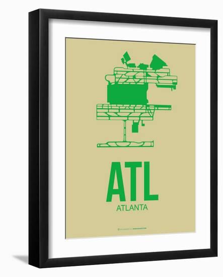 Atl Atlanta Poster 1-NaxArt-Framed Art Print