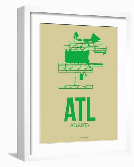 Atl Atlanta Poster 1-NaxArt-Framed Art Print