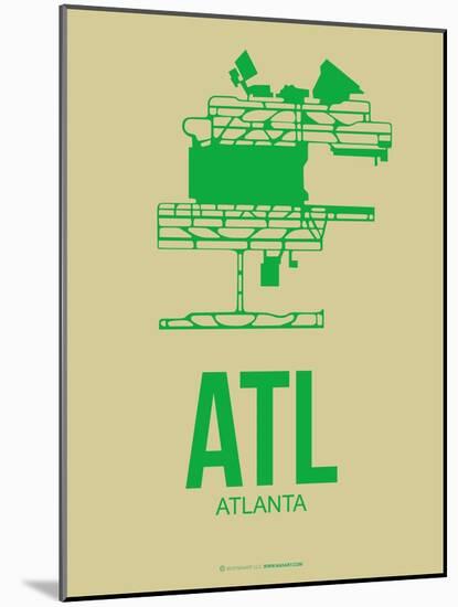 Atl Atlanta Poster 1-NaxArt-Mounted Art Print