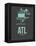 Atl Atlanta Poster 2-NaxArt-Framed Stretched Canvas