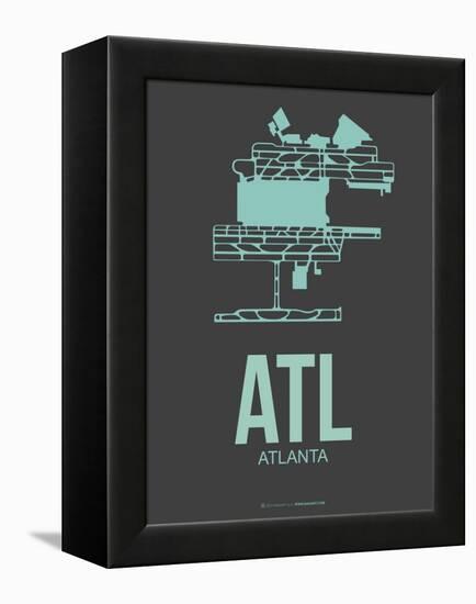 Atl Atlanta Poster 2-NaxArt-Framed Stretched Canvas