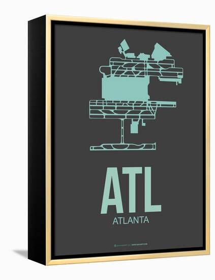 Atl Atlanta Poster 2-NaxArt-Framed Stretched Canvas